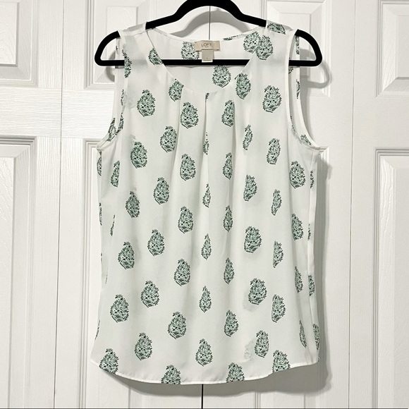 LOFT Tops - LOFT Outlet pleated tank - sea-foam green